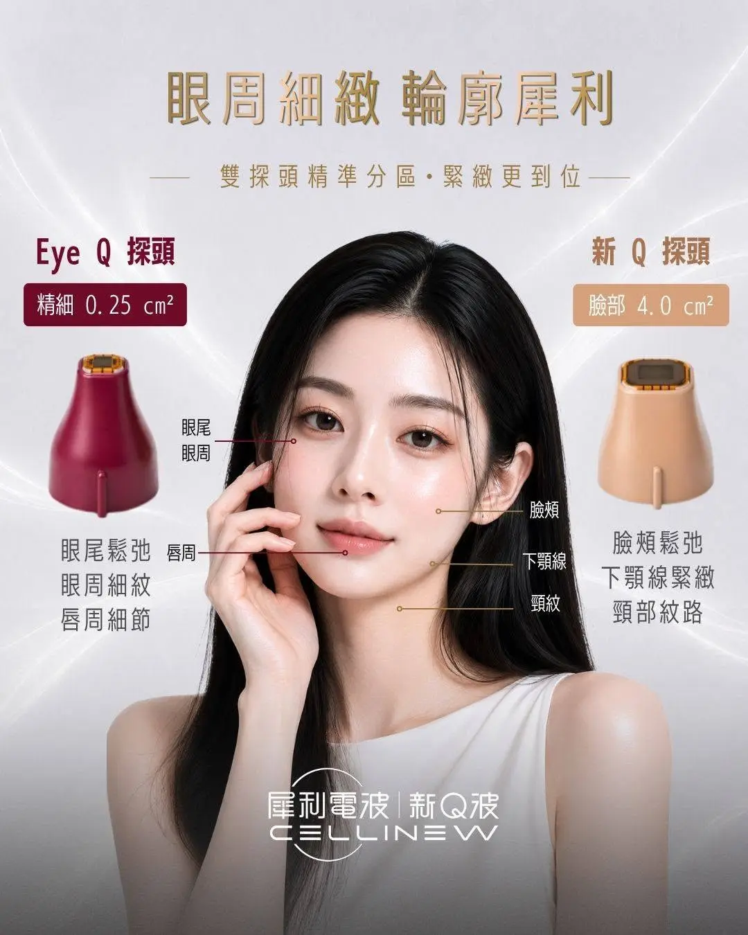 青春大使孫淑媚的最愛 CELLINEW犀利電波｜新Q波 從全臉輪廓到眼周細節精準照顧